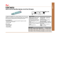 Thumbnail of document Data Sheet - P2 Flow Switch